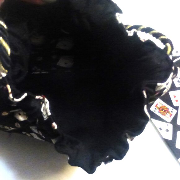 Vintage CARDS Card Deck Card Holder Card Tray Leather Case Silk Bag Bridge - Picture 9 of 11